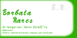 borbala mares business card